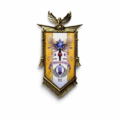 Imperial Fists Banner | 22 cm | Metal | Magnes | Warhammer 40k na Arena.pl