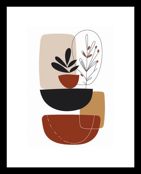 Plakat 13x18cm Botaniczna Abstrakcja zdjęcie 3