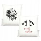 Poduszka z nadrukiem PREZENT NUTY FORTEPIAN