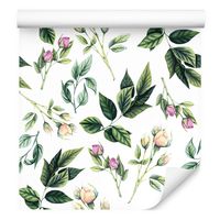 Tapeta kolorowe róże kwiaty liście do sypialni