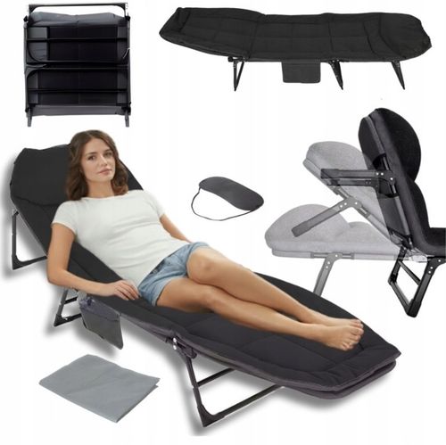 Łóżko Turystyczne Składane Polowe Leżak Kanadyjka Leżanka Stabilne Materac na Arena.pl