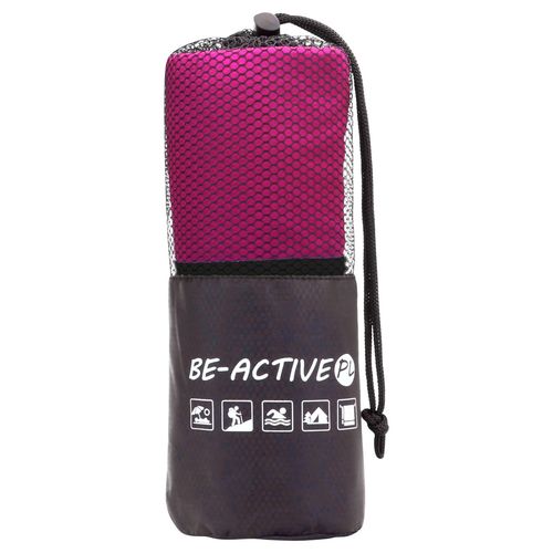 Ręcznik Szybkoschnący Z Mikrofibry 130X80 Różowo-Czarny na Arena.pl