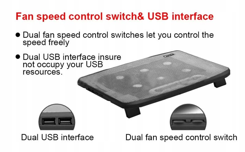 PODSTAWKA PODKŁADKA CHŁODZĄCA POD LAPTOP-A 12-17'' zdjęcie 7