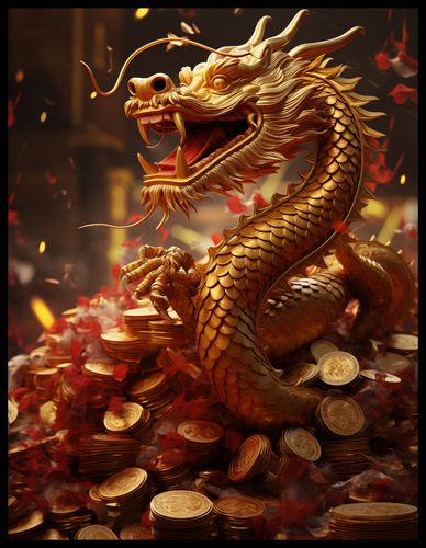 Plakat 50x65cm Smok Bogactwa na Arena.pl