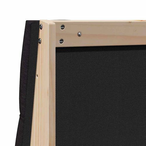 Tapicerowane wezgłowie Czarny 135 cm Lite drewno sosnowe na Arena.pl