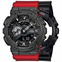 ZESTAW G-SHOCK GA-110-1BER SZARY CZERWONY