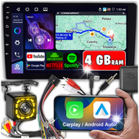 RADIO SAMOCHODOWE 2 DIN ANDROID 13 CARPLAY WIFI GPS MAPY RDS DOTYKOWE 4GB