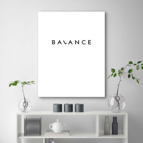 OBRAZ NA PŁÓTNIE Napis Balance 60x90 na Arena.pl