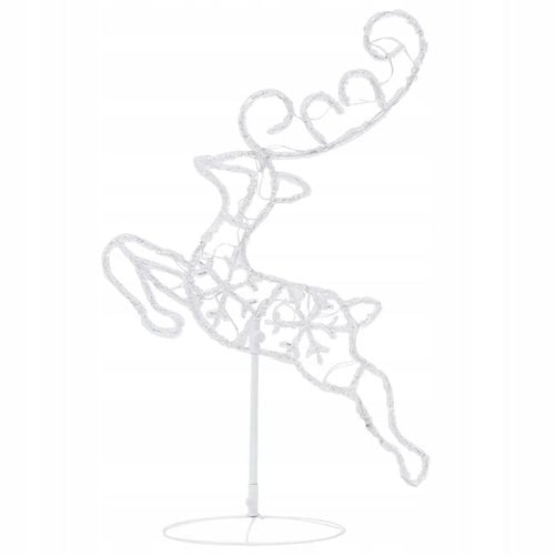 Świąteczne, lecące renifery z saniami, akryl, 260x21x87 cm na Arena.pl