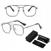 PILOTKI Okulary Zerówki do KOMPUTERA Blue Light UV OPRAWKI Flexy UNISEX