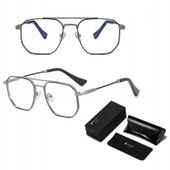 PILOTKI Okulary Zerówki do KOMPUTERA Blue Light UV OPRAWKI Flexy UNISEX