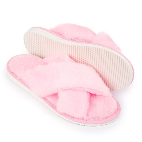 Kapcie damskie ciepłe puchate różowe pantofle domowe z futerkiem 39 na Arena.pl