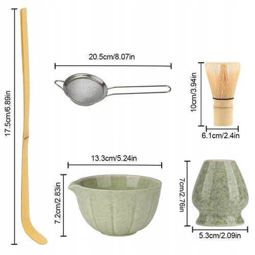 ZESTAW PREZENTOWY DO HERBATY MATCHA ZESTAW DO PARZENIA MATCHY 5 SZT. na Arena.pl