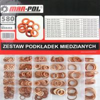 zestaw podkładek miedzianych 580el.