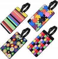 4x ZAWIESZKA DO BAGAŻU WALIZKI IDENTYFIKATOR ADRESOWNIK PRZYWIESZKA METKA