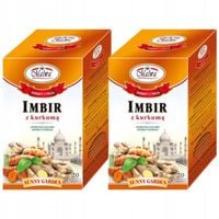 Malwa Sunny garden Herbata Imbir z kurkumą 40 g (20 x 2 g) x 2 sztuk