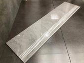 Szare MARMUROWE płytki schodowe polerowane 120x30
