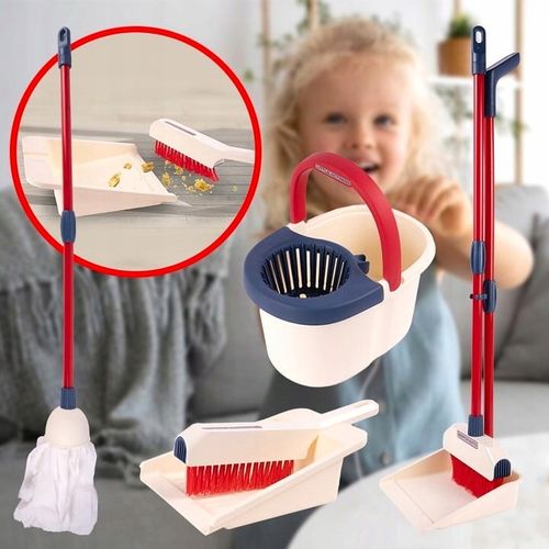 Zestaw Sprzątający 8w1 Odkurzacz Pionowy dla Dzieci Robot Mop Miotła 3 L+ na Arena.pl