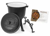 Kociołek żeliwny myśliwski EMALIOWANY garnek 10L