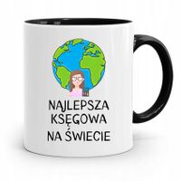Kubek Czarny Prezent Dla Księgowej Księgowego Z Nadrukiem Ze Zdjęciem