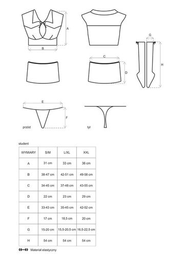Szkolny Strój Studentki Obsessive - Student L/XL na Arena.pl