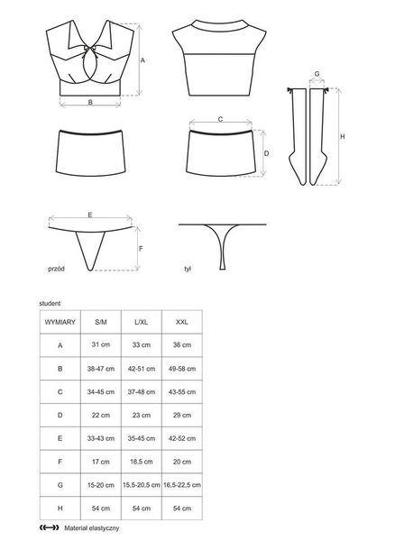 Szkolny Strój Studentki Obsessive - Student L/XL zdjęcie 7