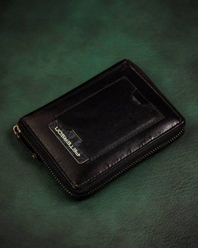 duży, skórzany portfel męski zapinany na suwak - peterson na Arena.pl