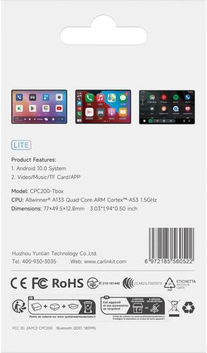 Adapter bezprzewodowy CarPlay CARLINKIT TBox Lite Czarny na Arena.pl