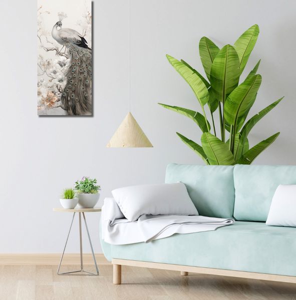 Obraz 30x70cm Pawia Gracja zdjęcie 2