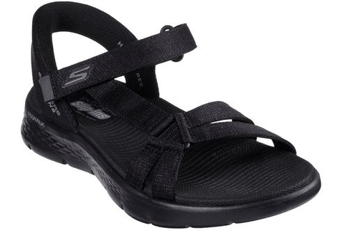 Buty sandały damskie Skechers Slip-ins GO WALK Flex Sandal - Illuminate (141481-BBK) 41 na Arena.pl