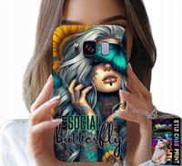 ETUI DO SAMSUNG GALAXY S8 - ANTI SOCIAL, BUTTERFLY, MOTYLEK, KOBIECE