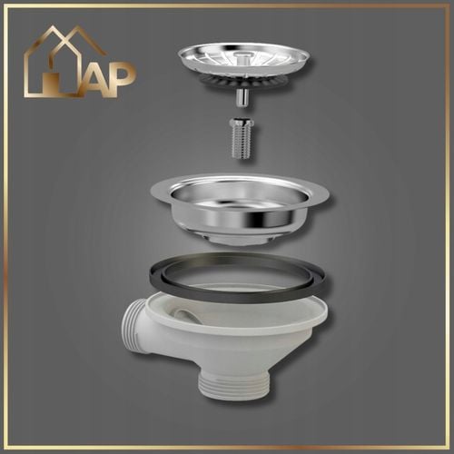 SYFON PRZYŚCIENNY do Zlewu Odpływ CHROM Jednokomorowy z Przelewem na Arena.pl