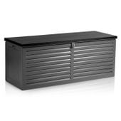 Skrzynia ogrodowa 143 x 57 x 53,5 cm 390 litrów czarno-szara