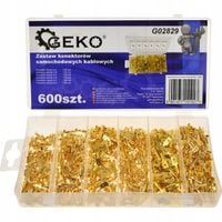 Zestaw konektorów samochodowych GEKO 600 szt. kablowe mix G02829