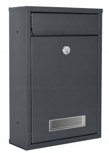 SKRZYNKA NA LISTY POCZTOWA POCZTĘ STALOWA ANTRACYT NA KLUCZYK Z OKIENKIEM na Arena.pl
