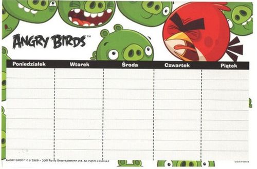 Plan lekcji Angry Birds wzór 2 na Arena.pl