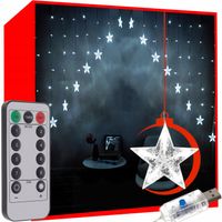 Lampki Choinkowe LED Kurtyna Sople Zewnętrzne Girlanda Świetlna USB Pilot z