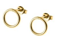 Delikatne pozłacane srebrne gładkie kolczyki celebrytka kółka kółeczka ring srebro 925 K1202