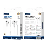 jellico słuchawki przewodowe ep3a usb-c z mikrofonem 1.2m biały