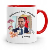 Kubek Czerwony Prezydenta Andrzej Duda Pis Zdrowie Z Nadrukiem Ze Zdjęciem