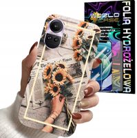 ETUI DO OPPO RENO 10 PRO 5G - SŁONECZNIK KWIATY DLA KOBIET PLECKI + FOLIA