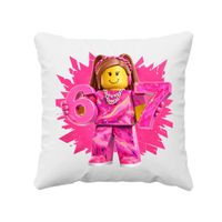 67 - Six Seven - dla dziewczynki - inspirowane Roblox - poduszka na prezent