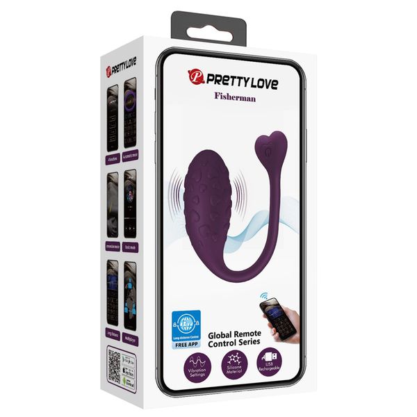 Pretty Love - Fisherman Purple, 12 Vibration Functions Mobile App Remote zdjęcie 4