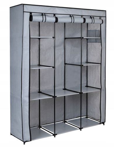 Szafa tekstylna z 10 półkami Mira Maxi - szara na Arena.pl