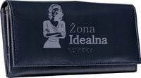 Portfel damski skórzany z GRAWEREM personalizowany prezent DLA ŻONY + imię
