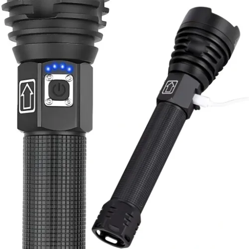 MOCNA LATARKA TAKTYCZNA LED AKUMULATOROWA SZPERACZ REFLEKTOR ZOOM WOJSKOWA na Arena.pl