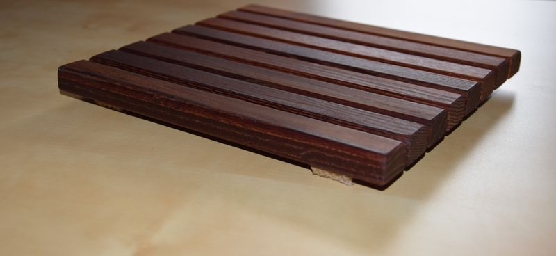 Podkładka z drewna pod  garnek kwiatek 20 x 21 x 2,2cm zdjęcie 2