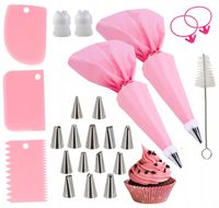 RĘKAW CUKIERNICZY 2x DEKORATOR TORTÓW SILIKON 24EL TYLKI CUKIERNICZE