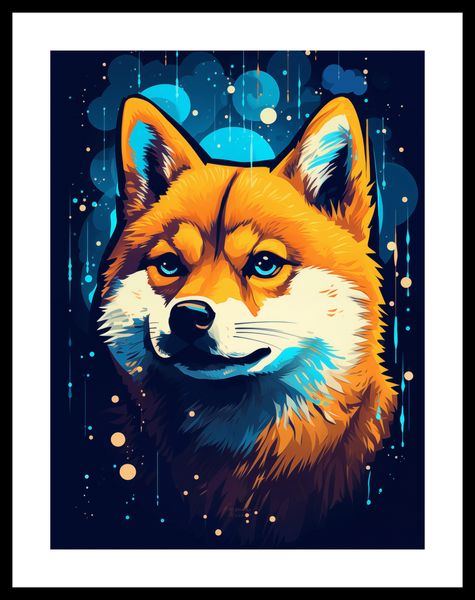 Plakat 30x40cm Lisek w Kosmosie zdjęcie 3