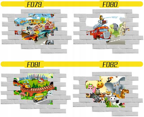 Naklejka samoprzylepna efekt 3D dla dzieci bajkowe na Arena.pl